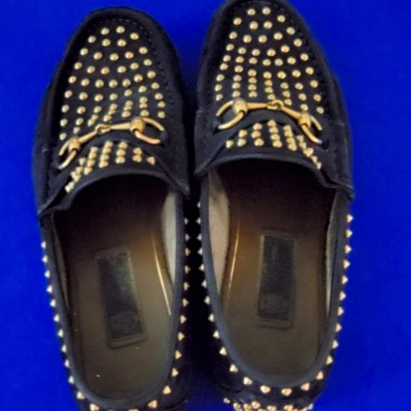 Gucci Loafers with Gold Spikes Gucci Horse Bit Buckle with Spikes Loafers in Bronze Leather  main image 2